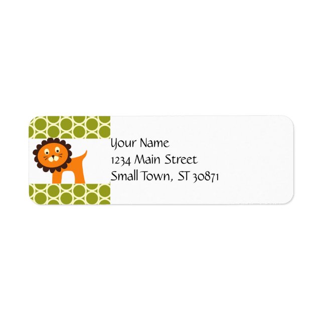 Cute Lion on Green Pattern Gifts for Kids (Front)