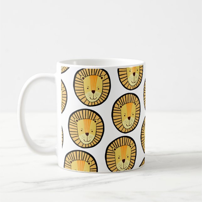 Cute Lion pattern Coffee Mug (Left)