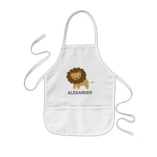 Cute Lion Personalised Kids Apron