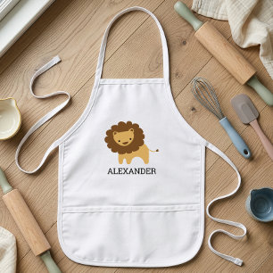 Cute Lion Personalised Kids Apron