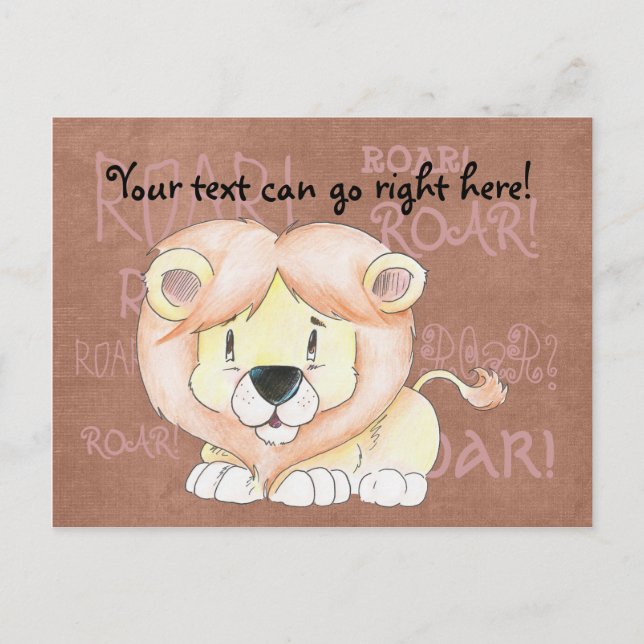 Cute Lion Postcard (Front)
