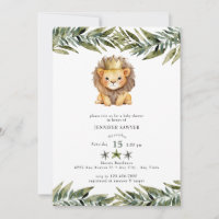 Cute Lion | Prince | Watercolor Baby Shower