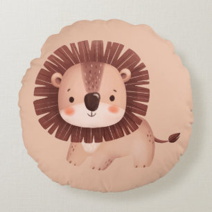 Cute Lion Round Cushion