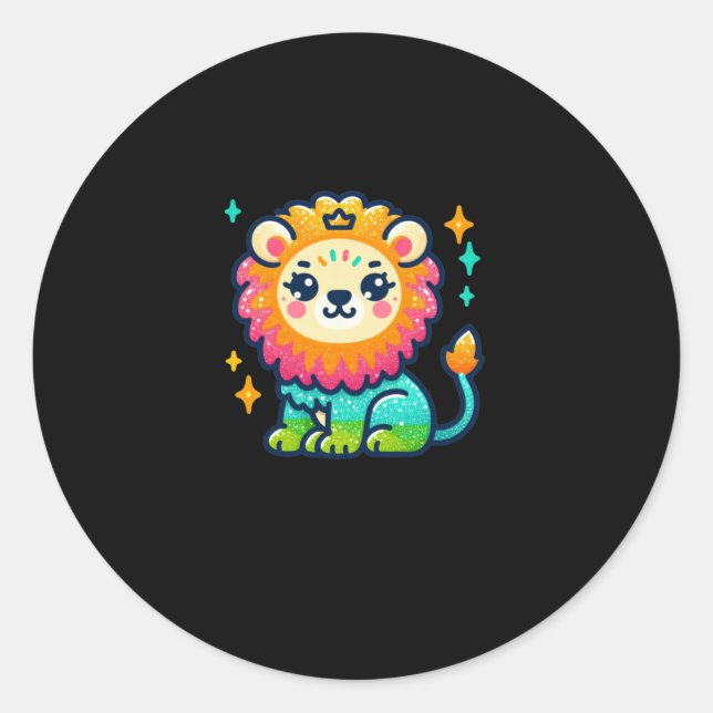 Cute Lion Sticker  (Front)