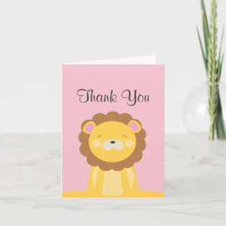 Cute Lion Thank You Card