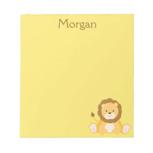 Cute Lion Yellow Personalise Notepad