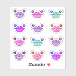 Cute Lip Face sticker pack