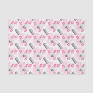 Cute lipstick and kisses pattern party tissue paper