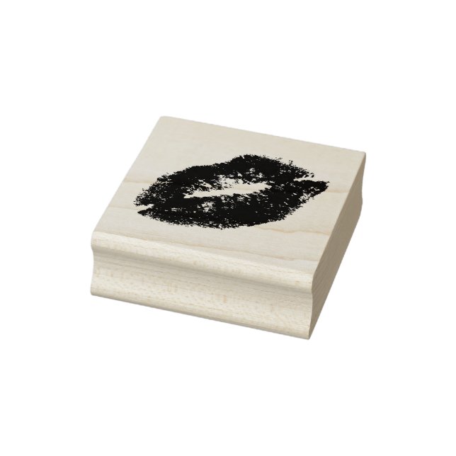 Cute Lipstick Kiss Rubber Stamp (Stamp)