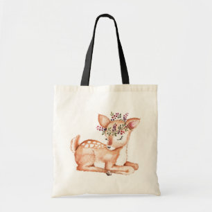cute litte deer natural tote bag