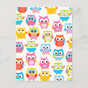Cute Litte Owls Postcard
