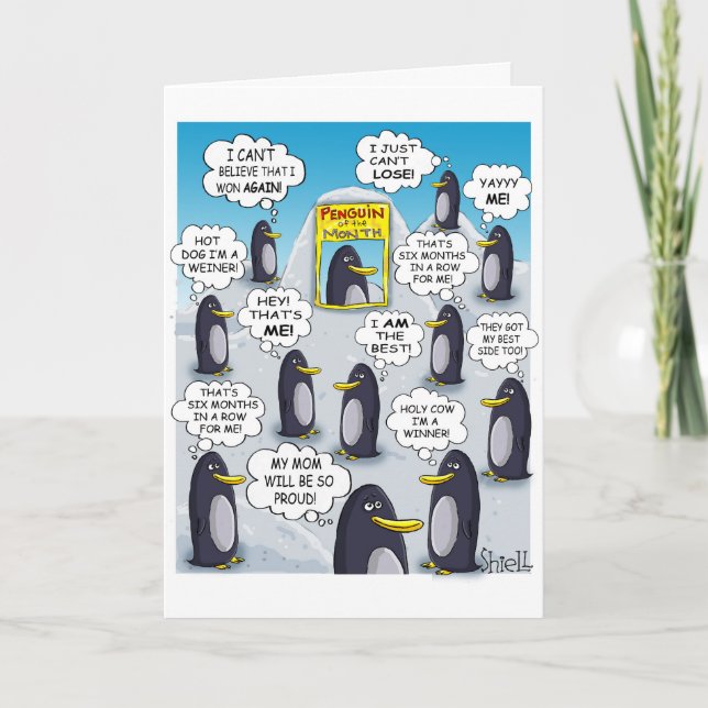 Cute Litte Penguins of the Month. Card (Front)
