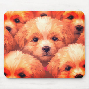 Cute Litter of Puppies on a Laptop Desktop Tablet Mouse Mat