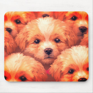 Cute Litter of Puppies on a Laptop Desktop Tablet Mouse Mat