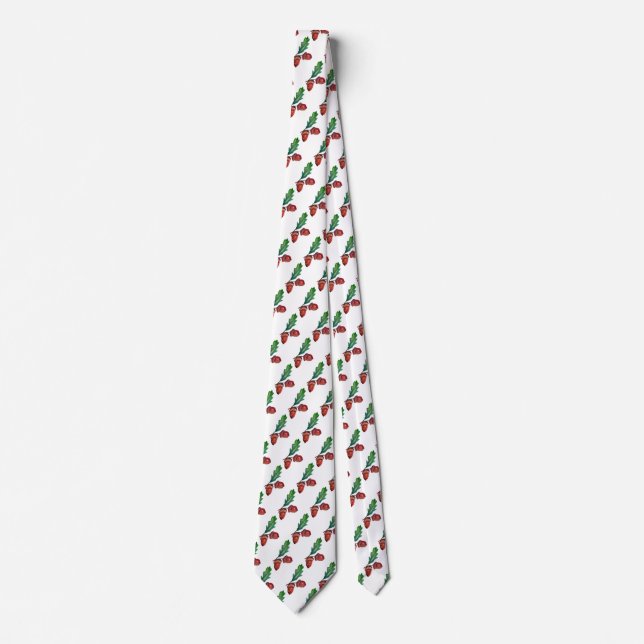 Cute Little Acorns drawing Fall Tie (Front)