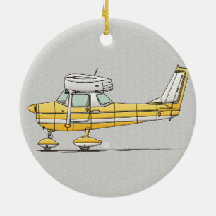 Cute Little Aeroplane Ceramic Tree Decoration