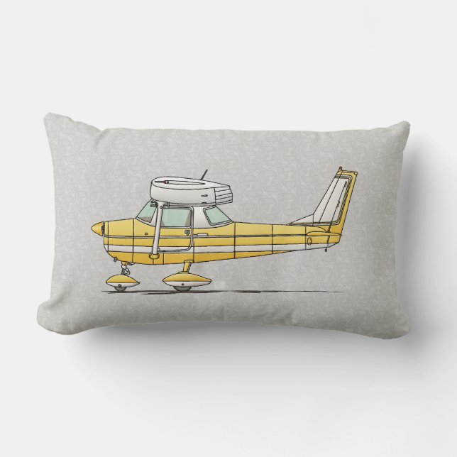 Cute Little Aeroplane Lumbar Cushion (Front)
