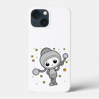 Cute little alien smiling cartoon illustration iPhone 13 mini case