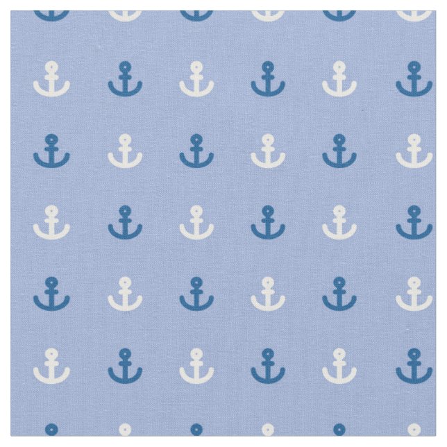 Cute Little Anchor Pattern Fabric (Close Up)