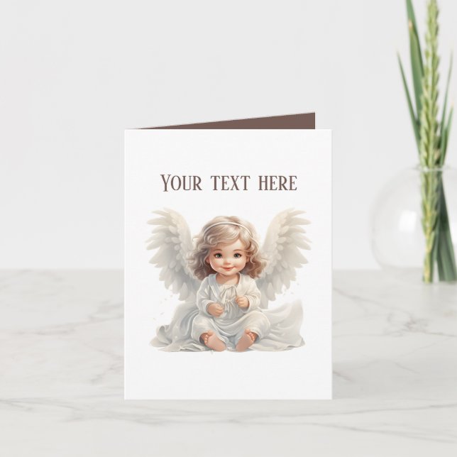 Cute little Angel add text  Card (Front)