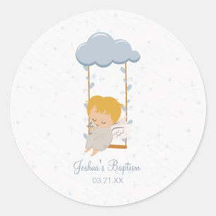 Cute Little Angel Classic Round Sticker