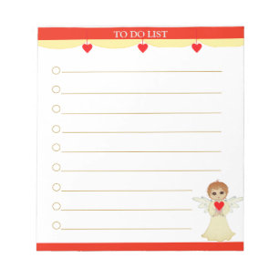 Cute Little Angel Lined Notepad