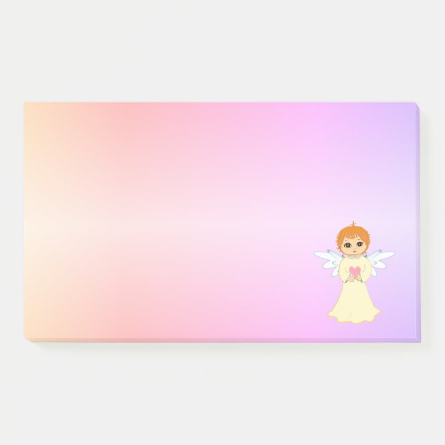 Cute Little Angel on Pastel Colours Post-it Notes (Front)