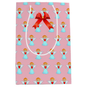 Cute little angel pattern medium gift bag