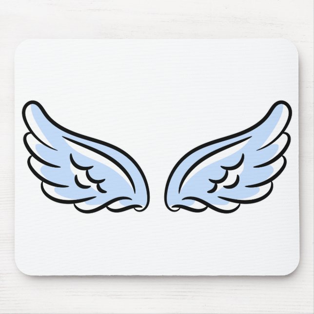 Cute Little Angel’s Wings Mouse Mat (Front)