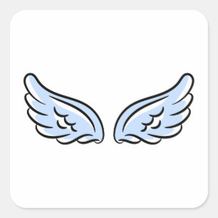 Cute Little Angel’s Wings Square Sticker