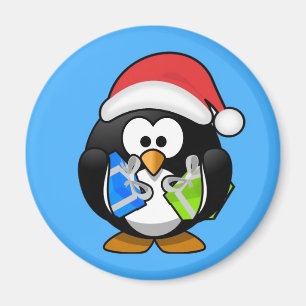 Cute little animated Christmas penguin Magnet