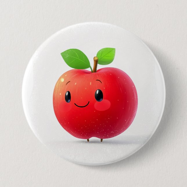 Cute Little Apple 7.5 Cm Round Badge (Front)