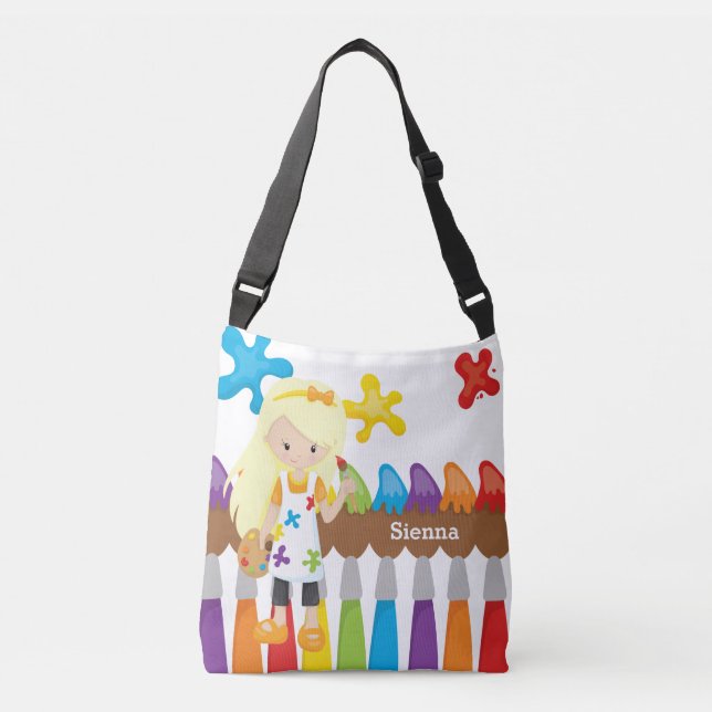 Cute Little Artist Crossbody Bag (Front)