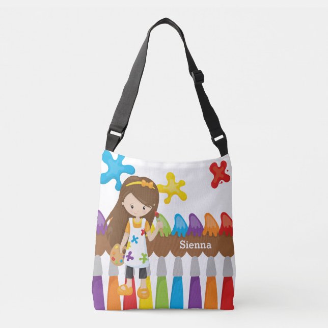Cute Little Artist Crossbody Bag (Front)