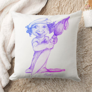 Cute little artist in the making cushion
