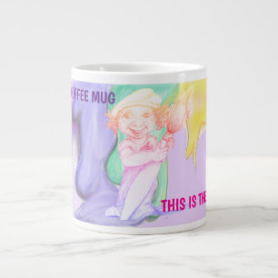 Cute little artist in the making large coffee mug
