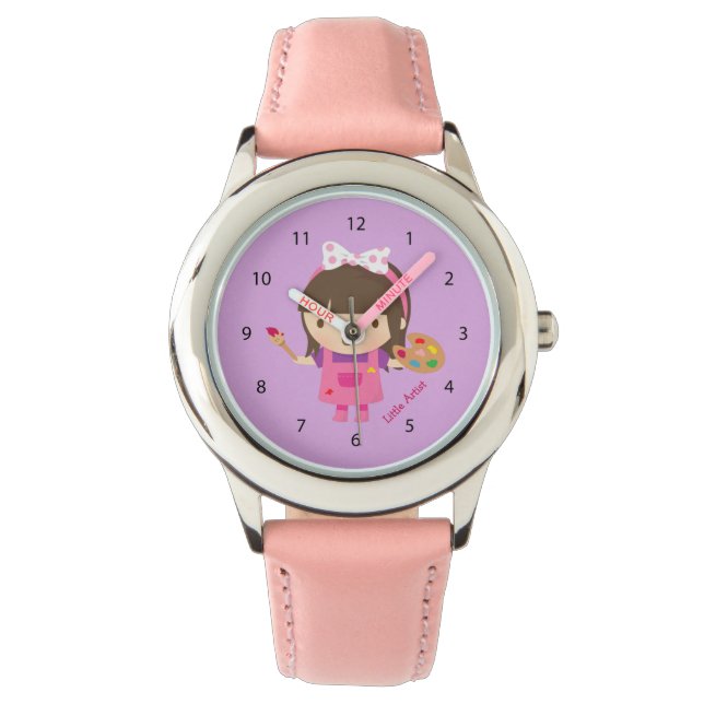 Cute Little Artist Painter Girl Watch (Front)