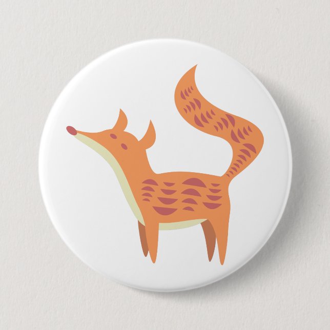 Cute little baby fox 7.5 cm round badge (Front)