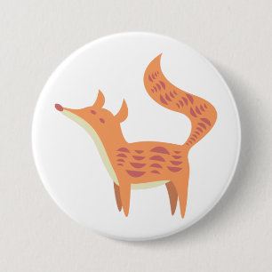 Cute little baby fox 7.5 cm round badge