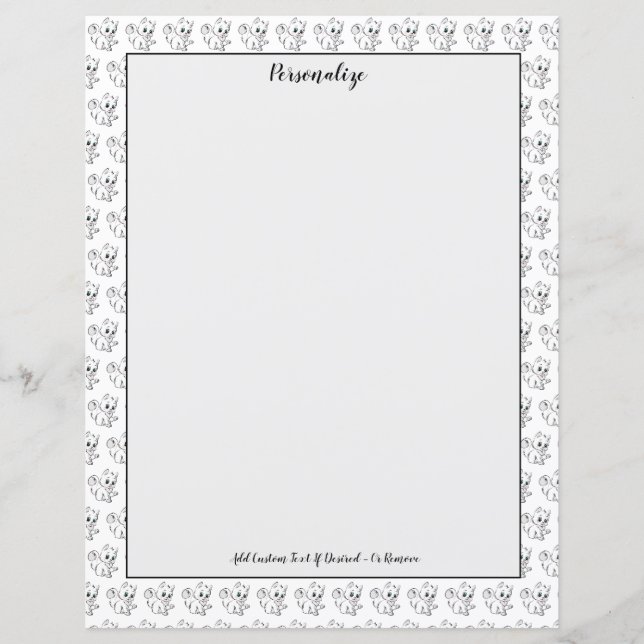 Cute Little Baby Kitten Cat Personalise (Front)