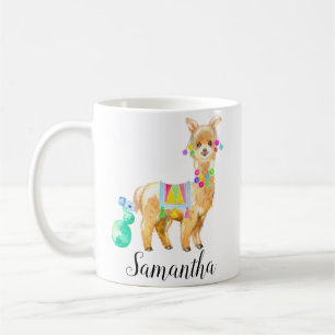 Cute Little Baby Llama Personalised Coffee Mug