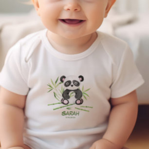 Cute Little baby panda Personalised Bodysuit