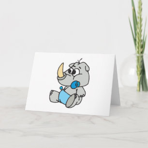 cute little baby rhino card