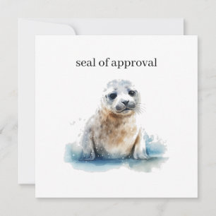 Cute little baby seal  customisable invitation