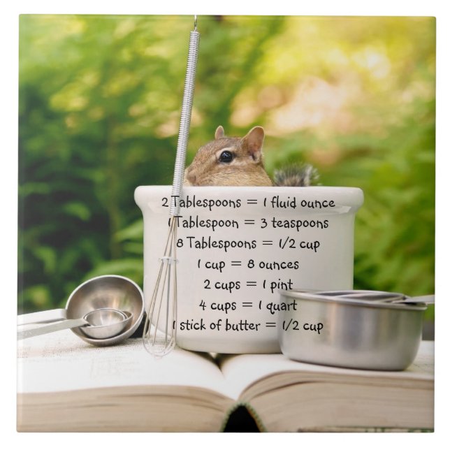 Cute Little Baker Chipmunk Trivet (Front)