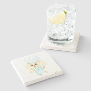 Cute Little baker Stone Coaster