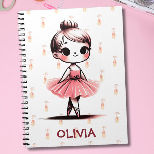 Cute Little Ballerina Girl Notebook