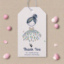 Cute Little Ballerina Princess Birthday Thank you