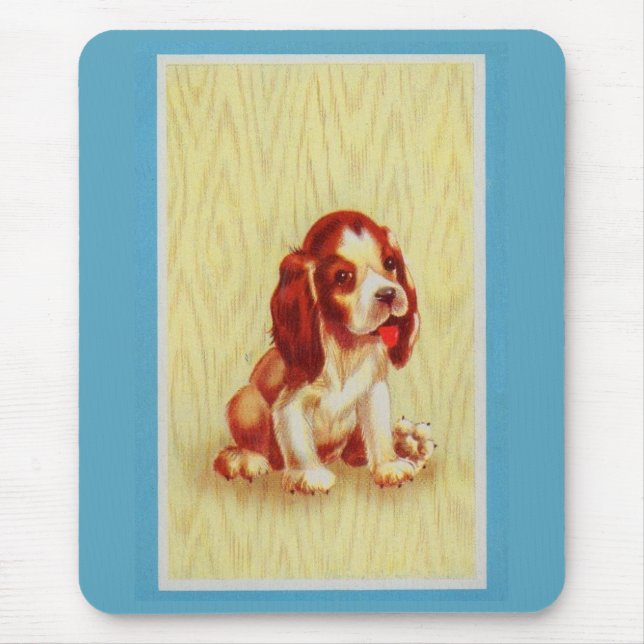 cute little beagle puppy mouse mat (Front)