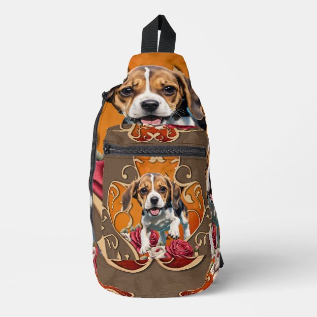Cute little Beagle.  Sling Bag (Front)